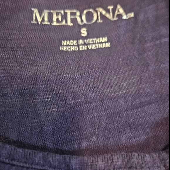 Merona Blue Sleeveless Tunic Top – Size Small – Crochet Detail - Picture 5 of 5